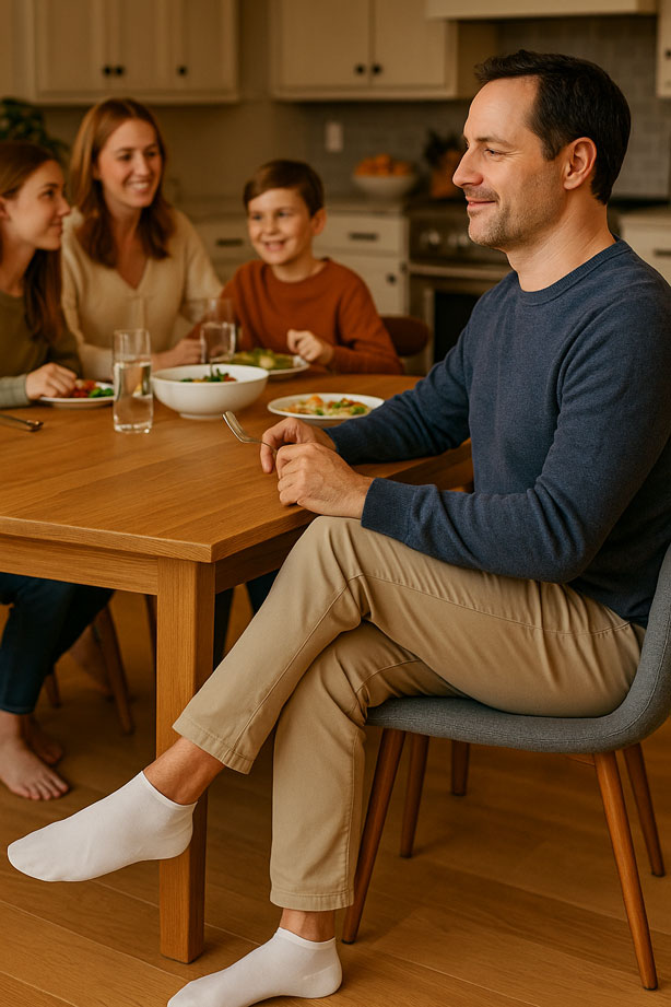 Man spending time with family wearing MOLOSOC